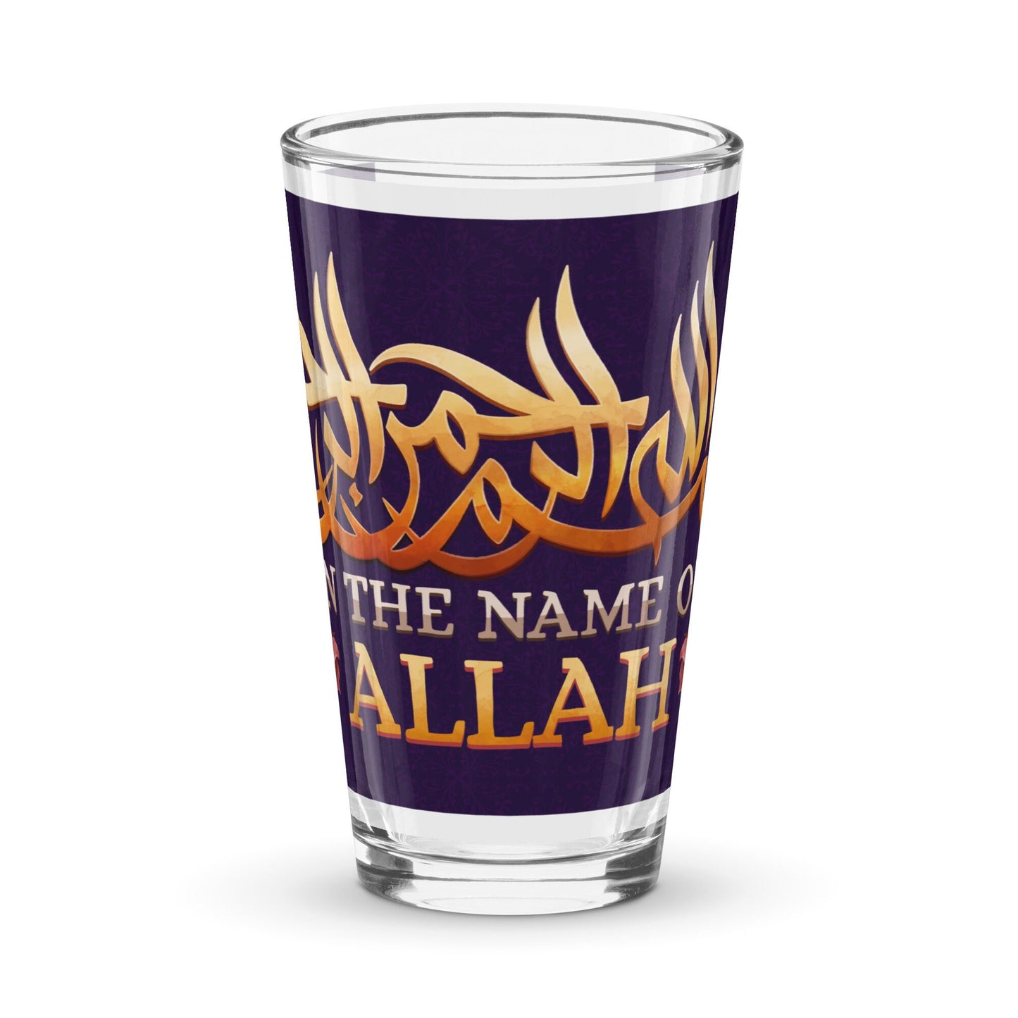 Bismillah Muslim Shaker Pint Glass Islamic Home Decor Arabic Calligraphy Islamic Gift Muslim Party Umrah Ramadan Hajj  Eid Gifts For Women